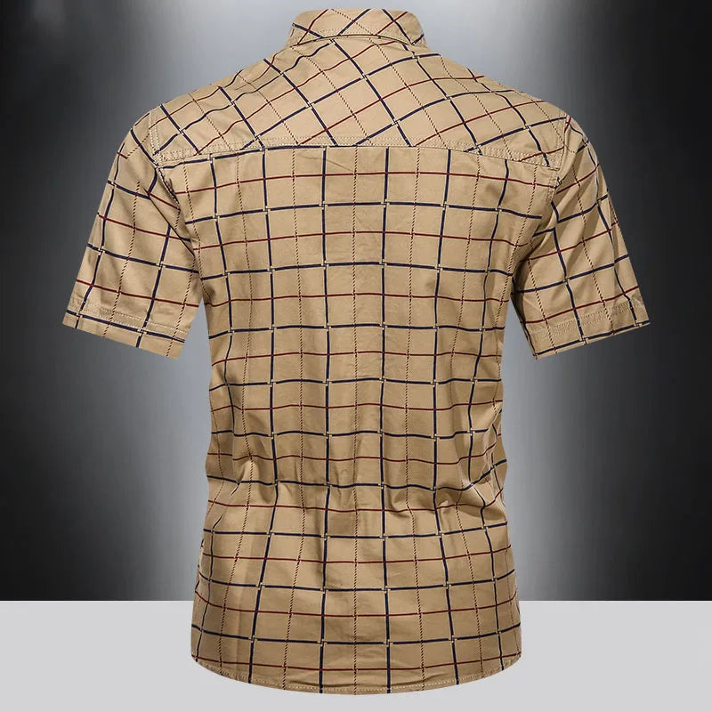 Fernando | Camisa elegante de manga corta a cuadros