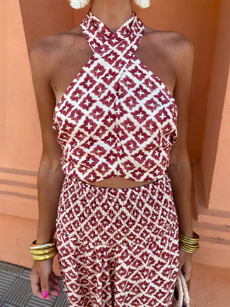 Conjunto Elegante de Hombros Descubiertos - Musa de Ibiza