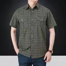 Fernando | Camisa elegante de manga corta a cuadros