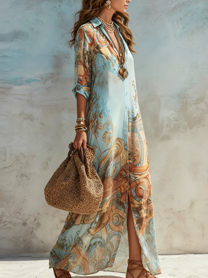 Marina | Vestido Camisero Mediterráneo