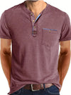Lorenzo™ – Camiseta de cuello redondo elegante con bolsillo