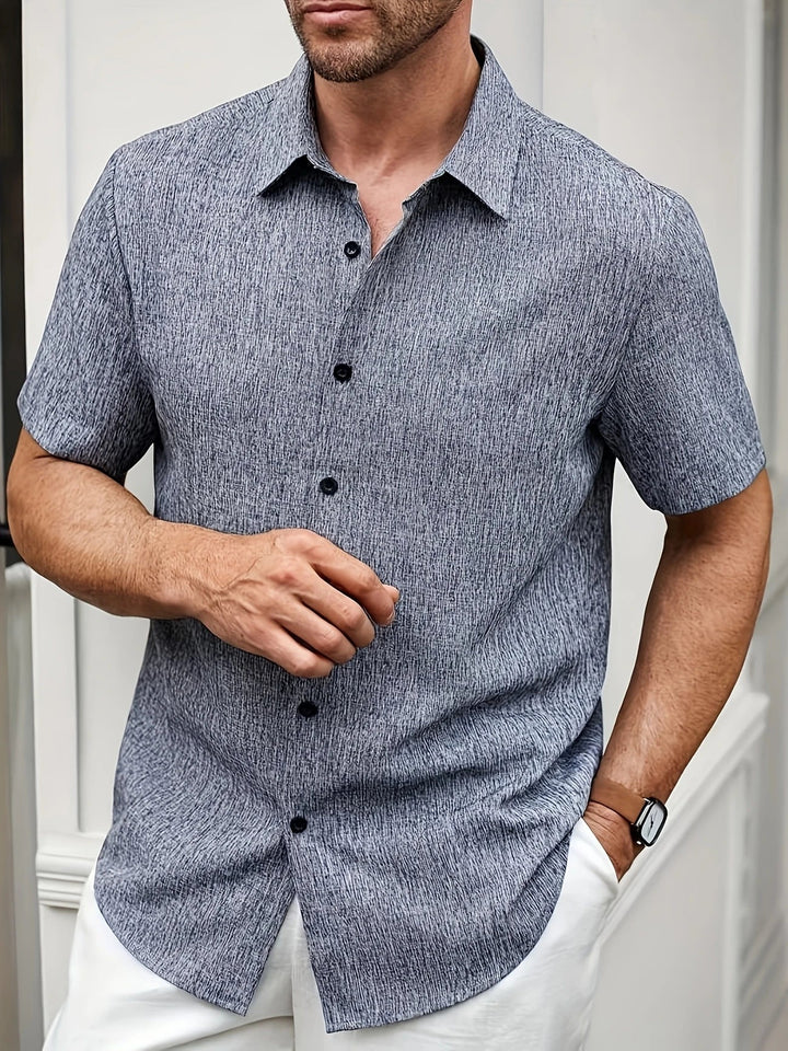 Ignacio | Camisa ligera de manga corta en mezcla de lino