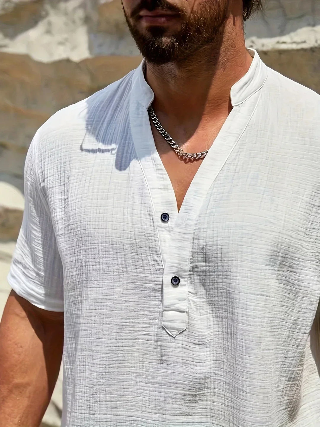 Emilio | Camisa de verano elegante con cuello alto
