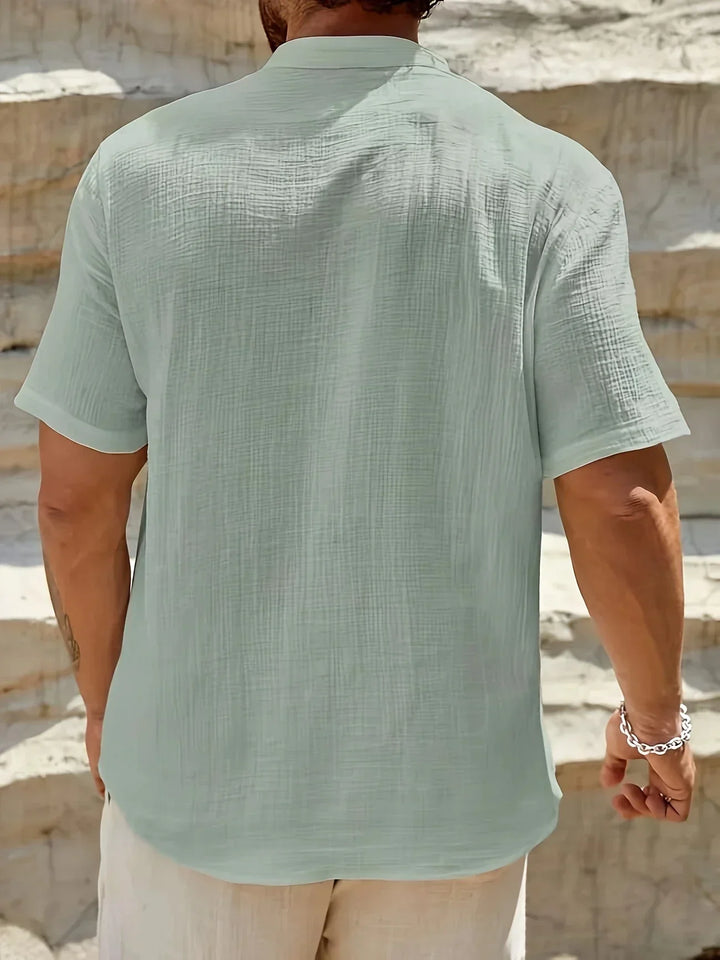 Emilio | Camisa de verano elegante con cuello alto