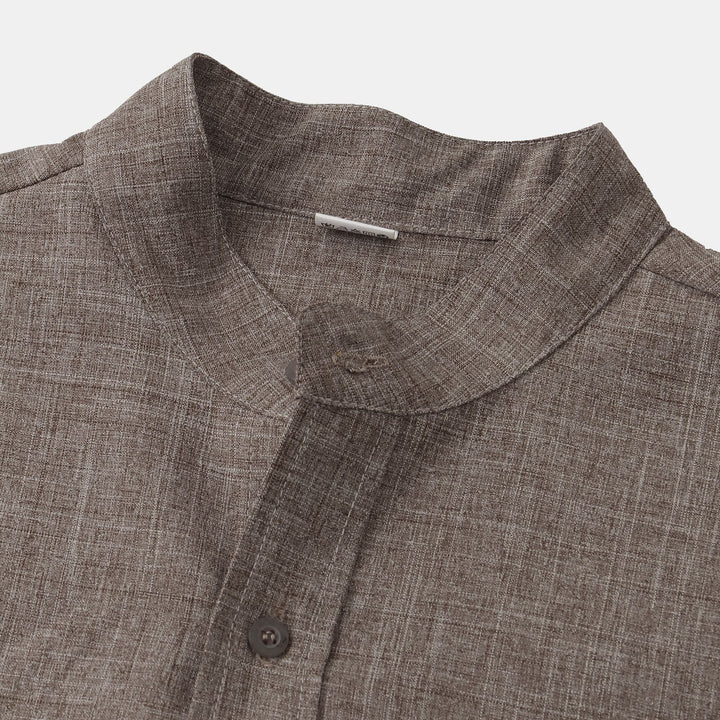 Azel | Camisa de algodón lisa con botones