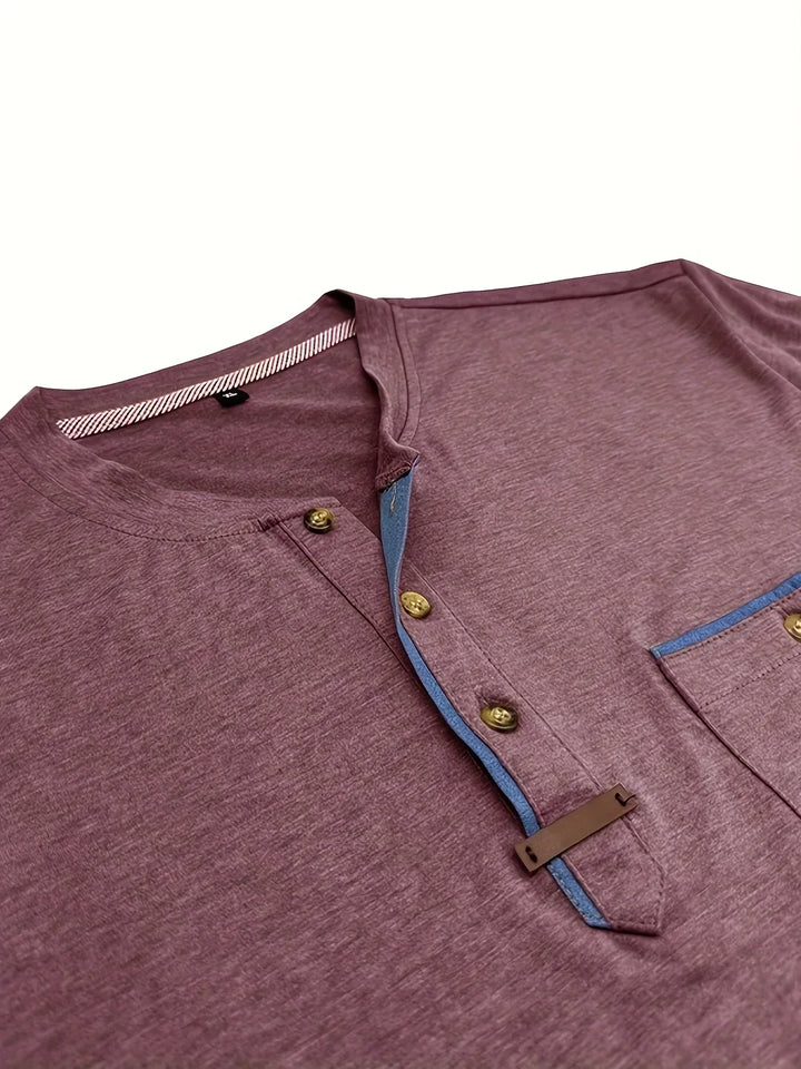 Azel | Camiseta de cuello redondo elegante con bolsillo