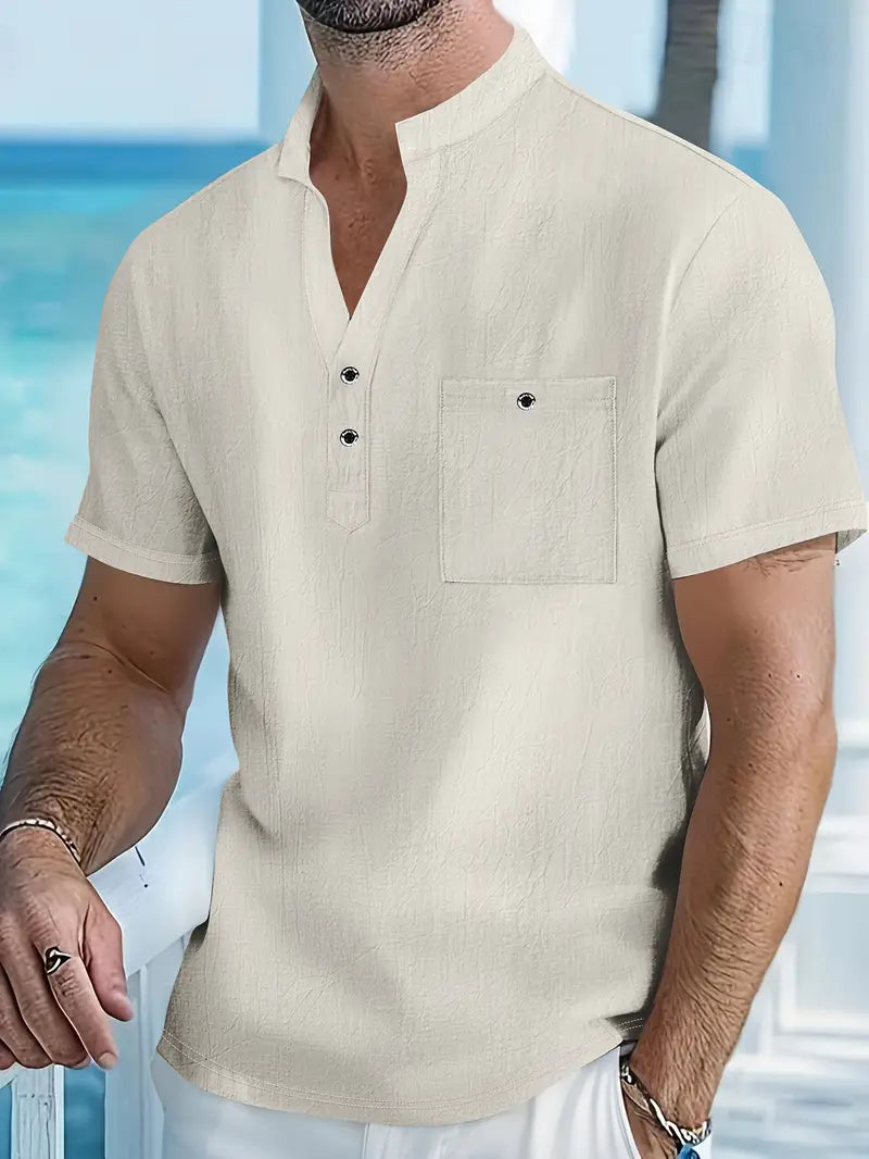 Federico – Camisa elegante de manga corta Cádiz - Musa de Ibiza