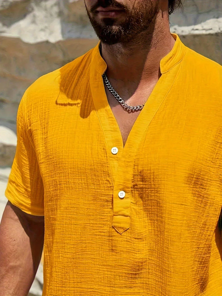 Emilio | Camisa de verano elegante con cuello alto