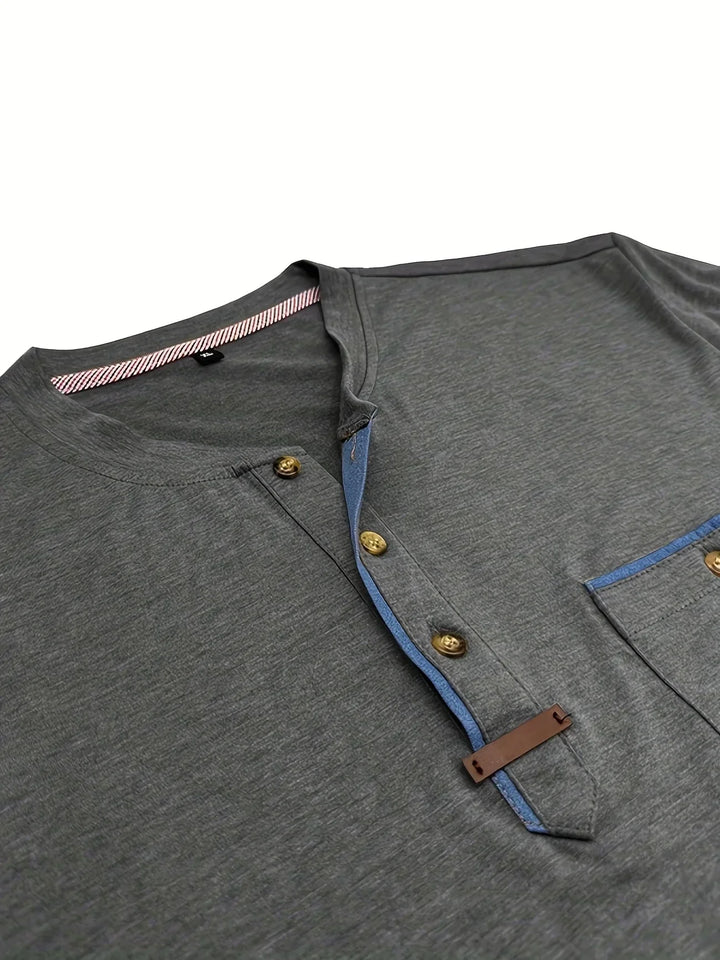 Azel | Camiseta de cuello redondo elegante con bolsillo