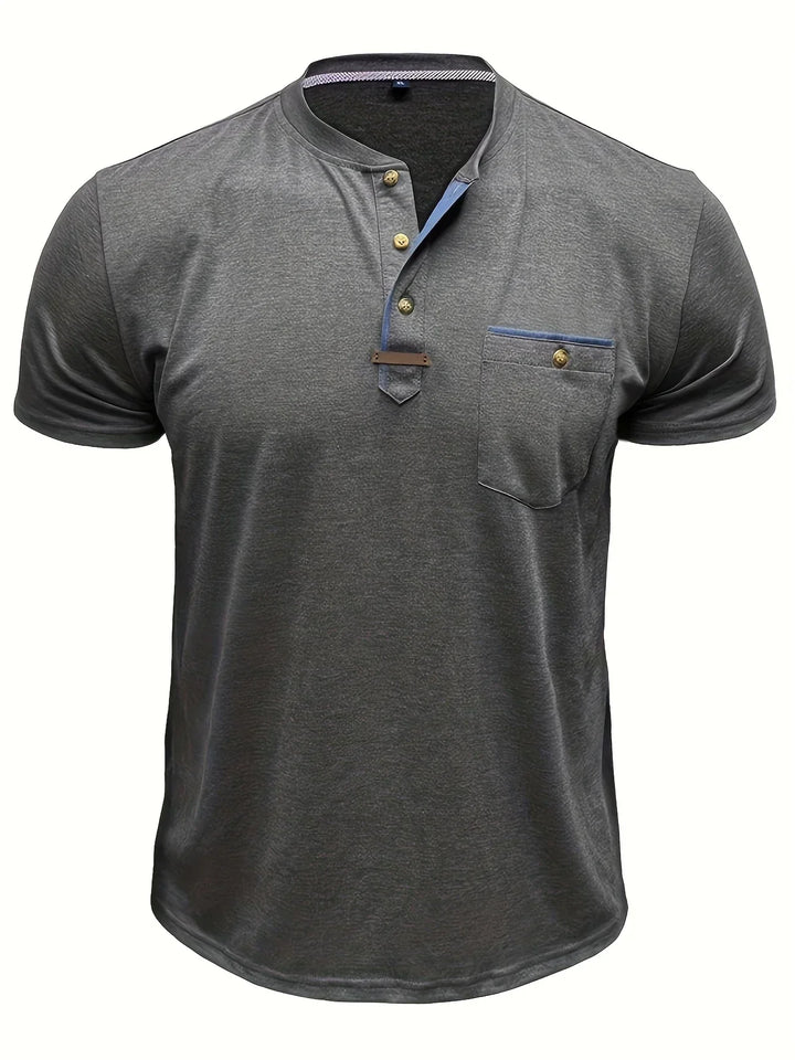 Azel | Camiseta de cuello redondo elegante con bolsillo