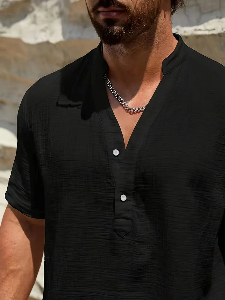 Emilio | Camisa de verano elegante con cuello alto