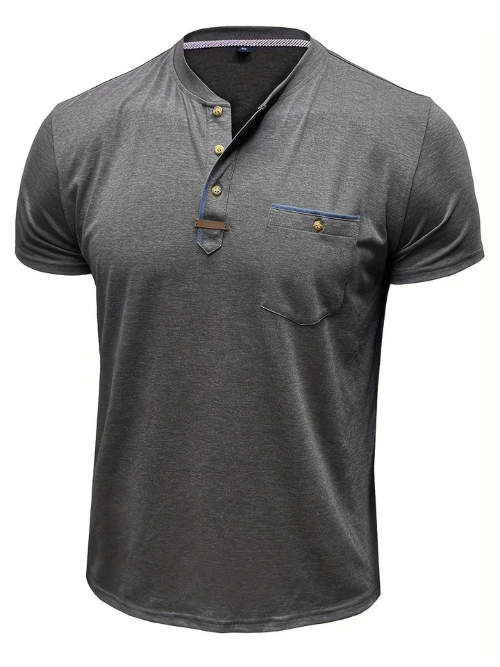 Azel | Camiseta de cuello redondo elegante con bolsillo