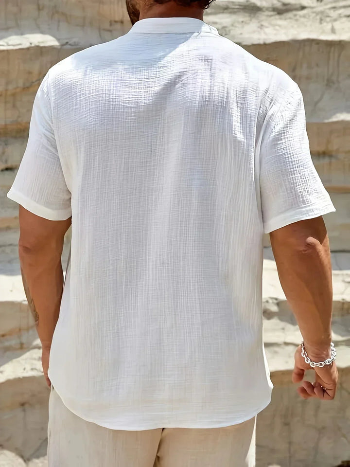 Emilio | Camisa de verano elegante con cuello alto