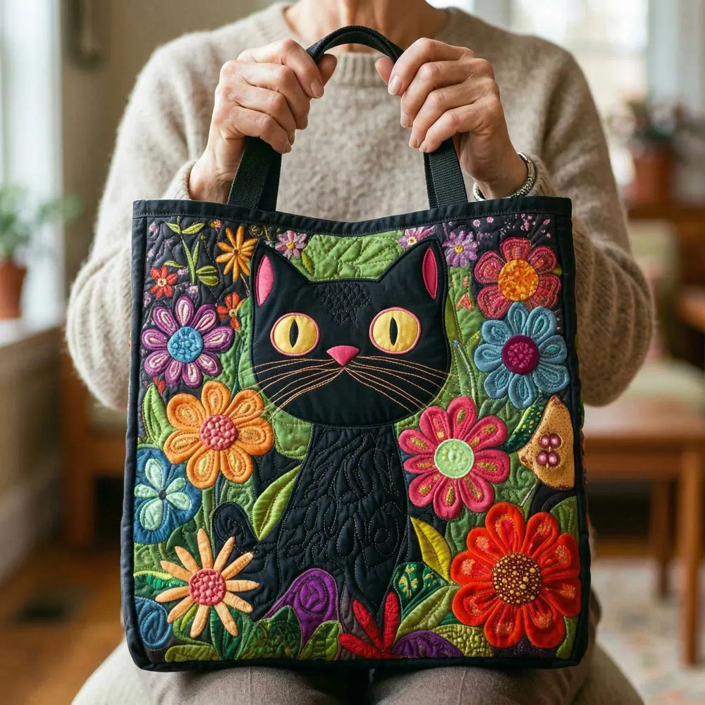 Bolso Acolchado - Gato Negro Encantado - Musa de Ibiza