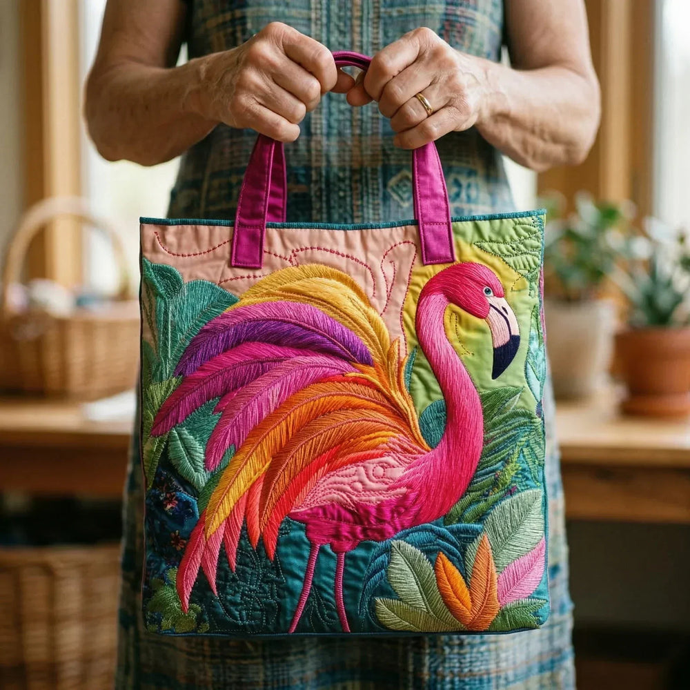 Bolso Acolchado - Flamenco Arcoíris - Musa de Ibiza