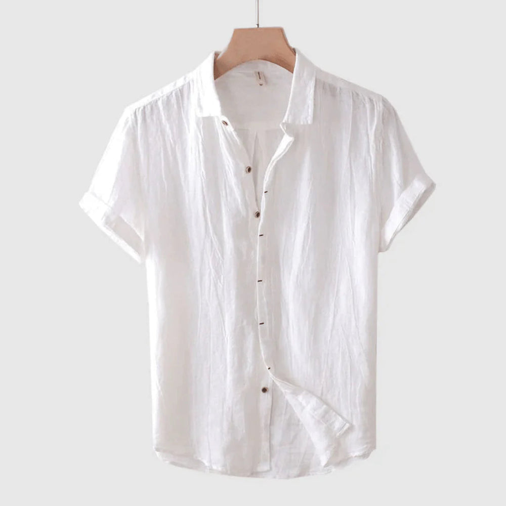 Gabriel – Camisa elegante de manga corta con botones - Musa de Ibiza